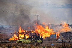 Abyei ablaze following assault by Khartoum's regular and militia forces (May 2011)