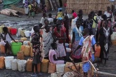 The logistics of humanitarian assistance under present conditions are appalling difficult and entail inordinate waits for clean water and food