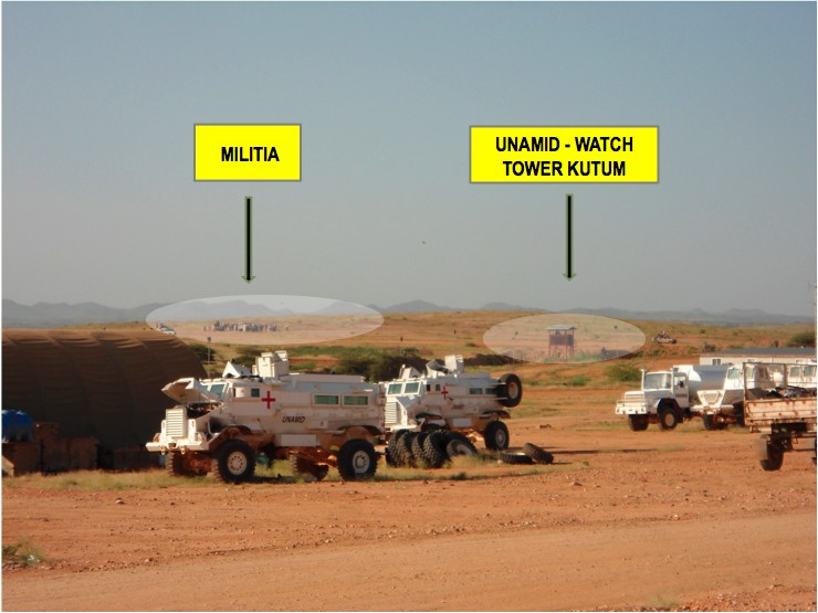 Picture 2- UNAMID watching militia attack