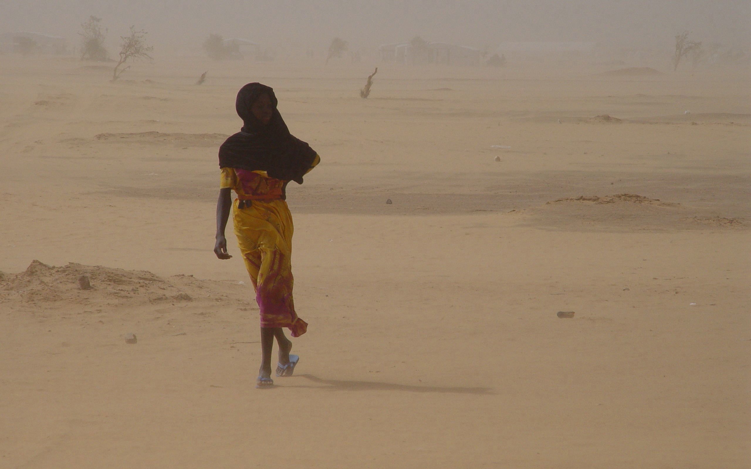 Solitary woman, eastern Chad