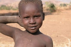Boy in the Nuba, bewildered by my camera