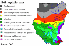 Vegetation cover in greater Sudan